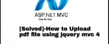How to Upload pdf file using jquery mvc 4