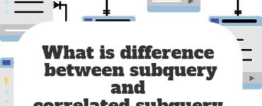 What is difference between subquery and correlated subquery