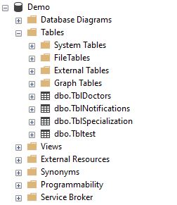 Get the list of all Tables, Views, Stored procedures