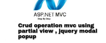 crud operation mvc using partial view jquery modal popup