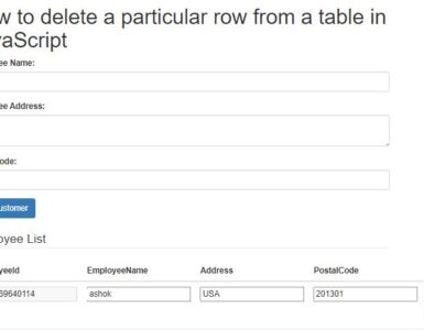 How to add data in HTML table dynamically using javascript