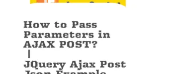 How to Pass Parameters in AJAX POST